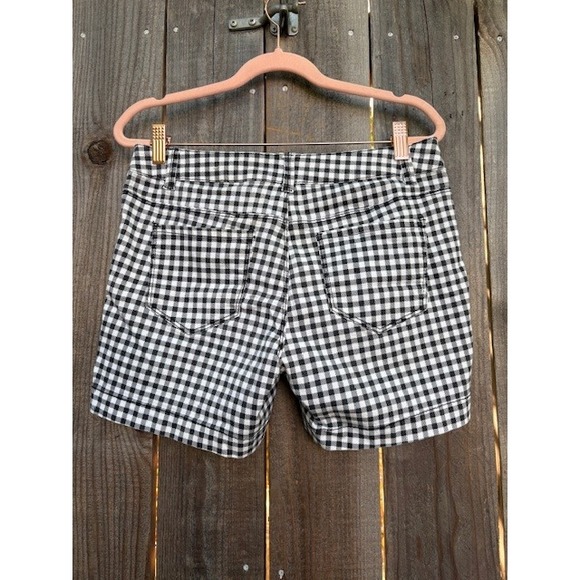 d. jeans New York Black White Gingham Checkered Shorts Women's Size‎ 6 - Picture 2 of 4